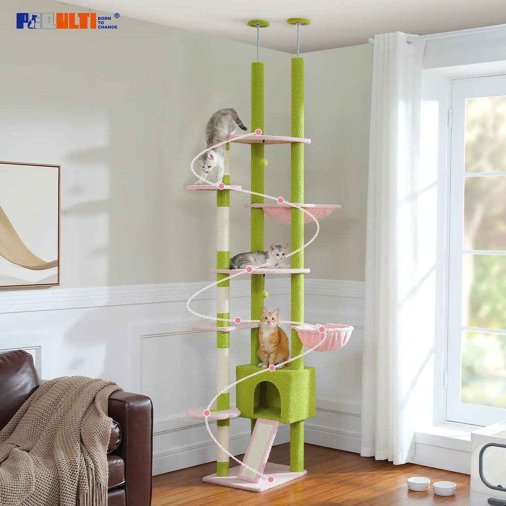 Cactus Cat Tree Floor to Ceiling Cat Tower