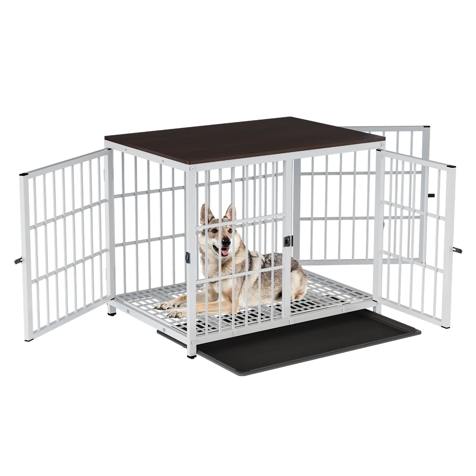 Kennels Metal Wooden Dog Crate End Table