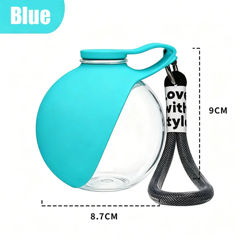 2-in-1 Portable Dog Water Bottle Lanyard Hook