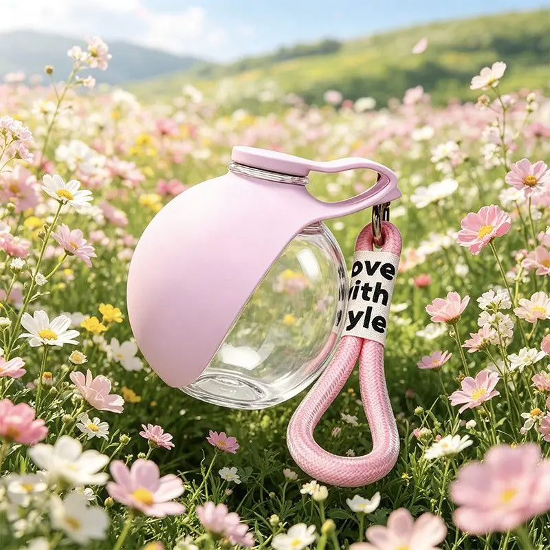 2-in-1 Portable Dog Water Bottle Lanyard Hook