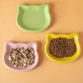 4-Color Pet Bowl Cat Food Dish Canned Snack Frozen Meal Plate for Dwarf Cats Premium Anti-Black-Nose Pet Dish Home Use Pet Bowl.