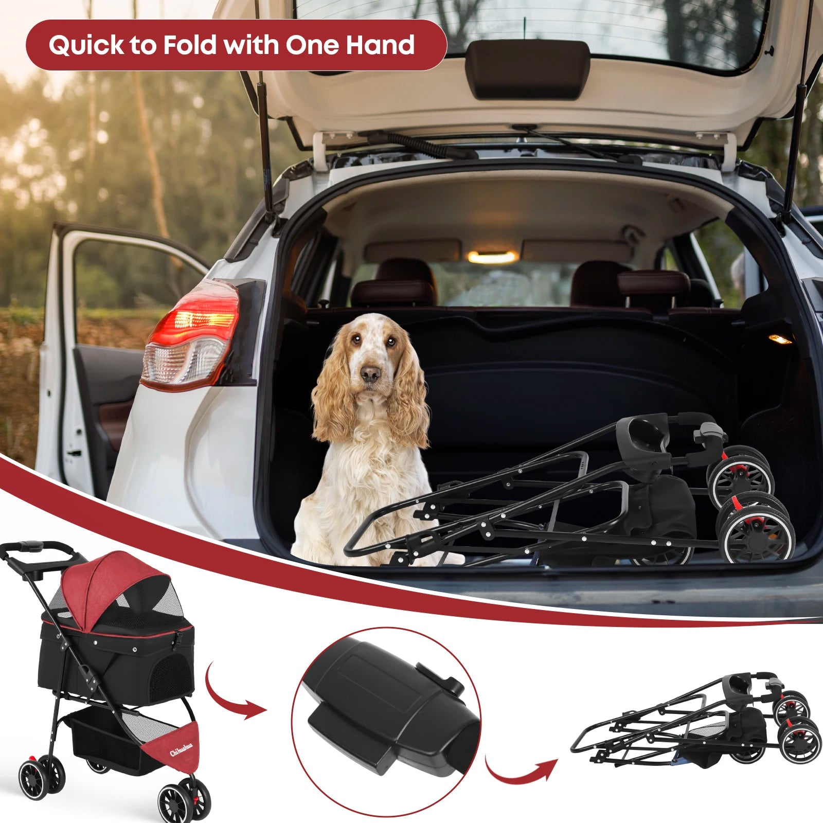 Pet Stroller For Outdoor Travel
