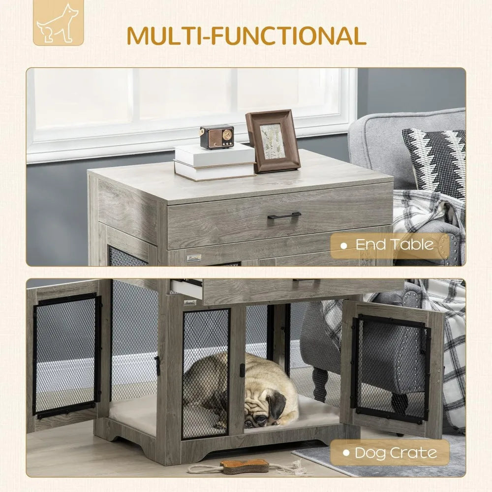 Dog Crate Furniture Kennel End Table