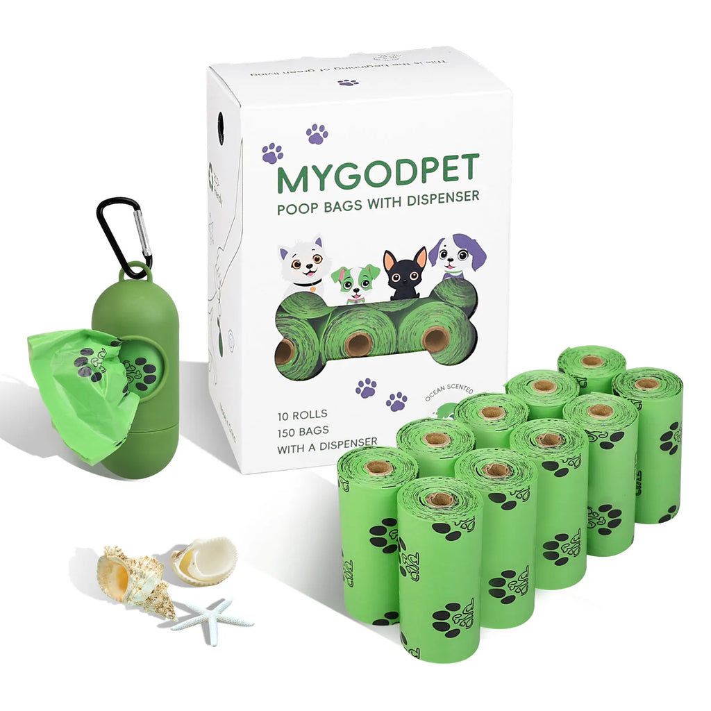 Dog Poop Bags Rolls   Dispenser 150 Count