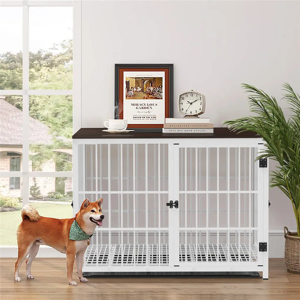 Kennels Metal Wooden Dog Crate End Table