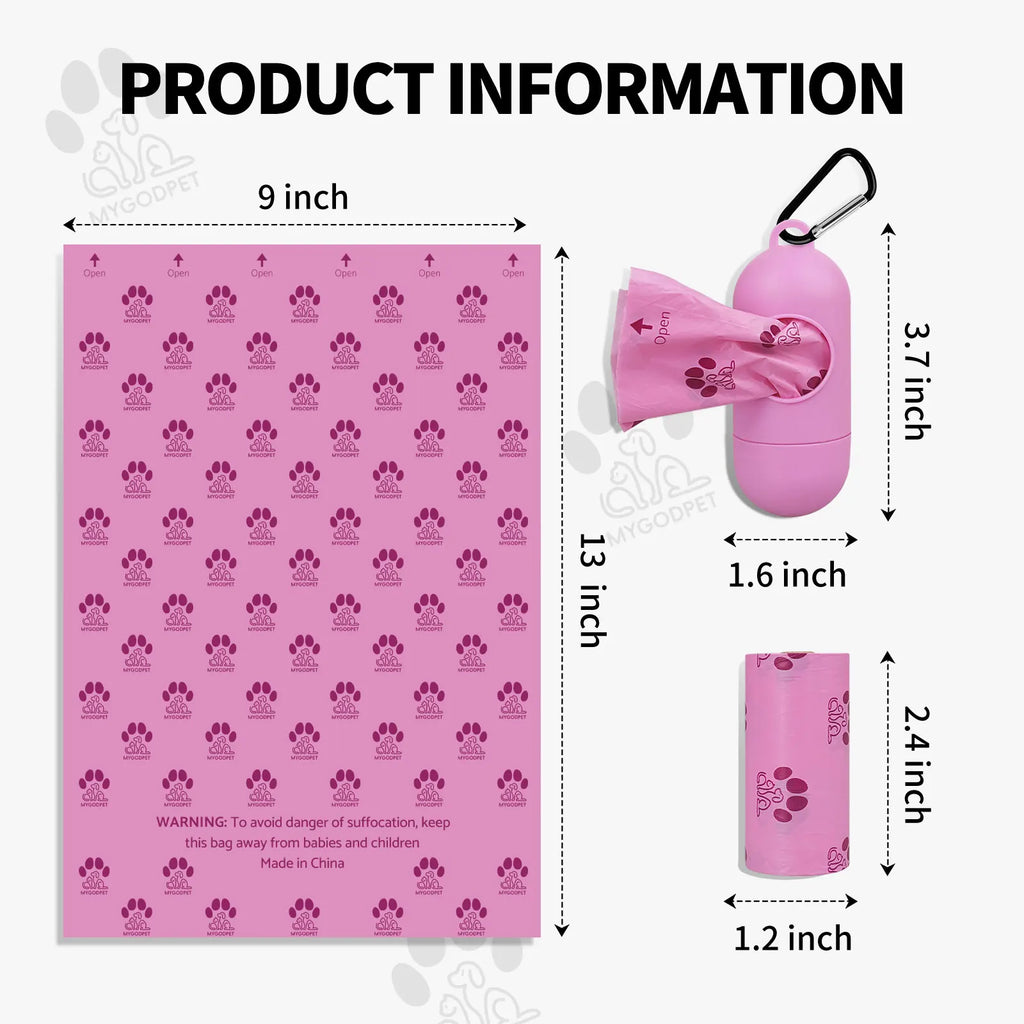 Dog Poop Bags Rolls   Dispenser 150 Count