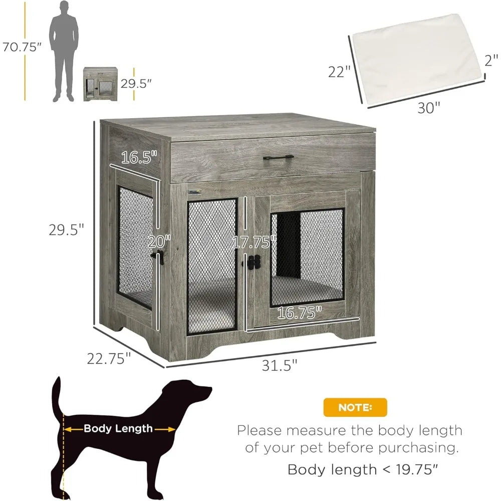 Dog Crate Furniture Kennel End Table