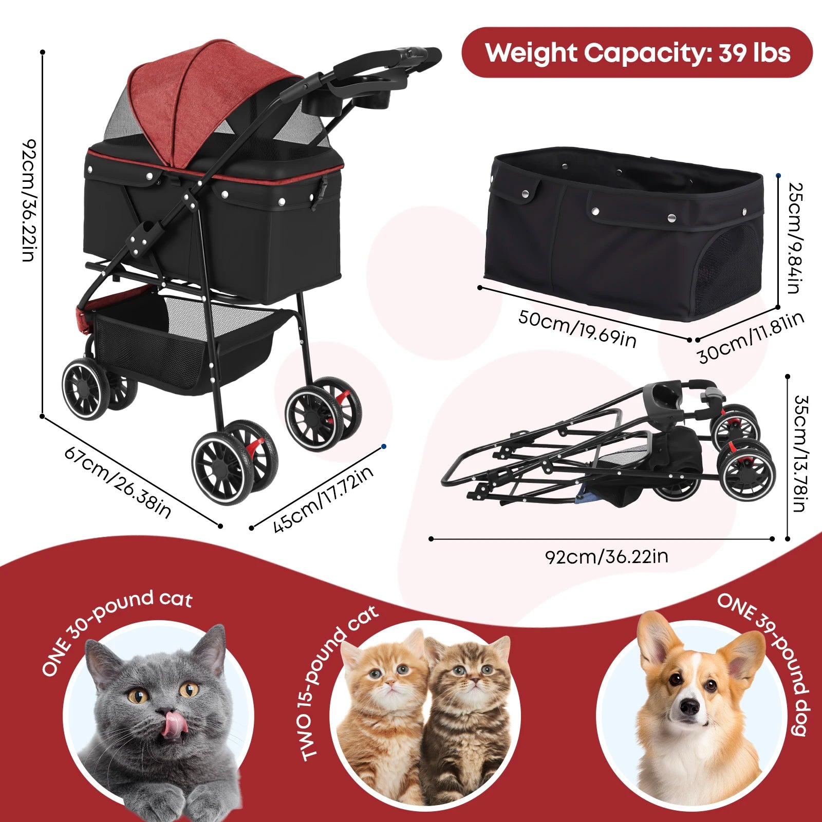 Pet Stroller For Outdoor Travel