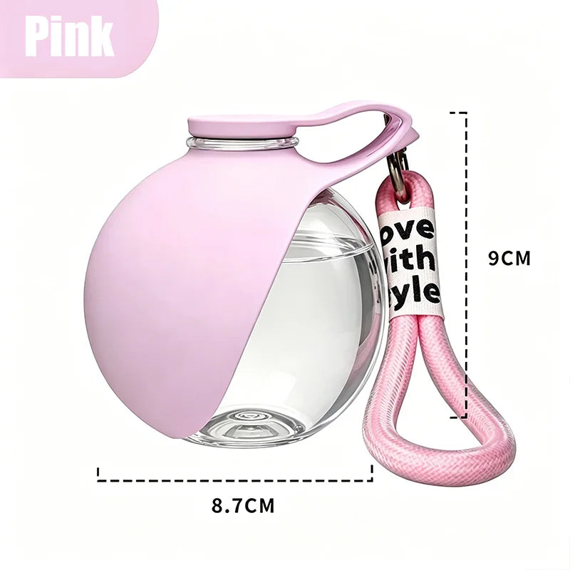 2-in-1 Portable Dog Water Bottle Lanyard Hook
